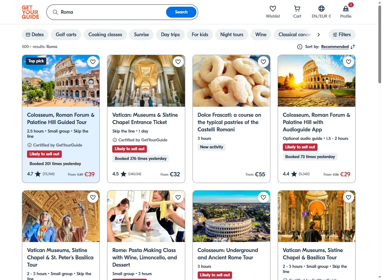 Esperienze e Tour a Roma: Colosseo, Vaticano, Cibo