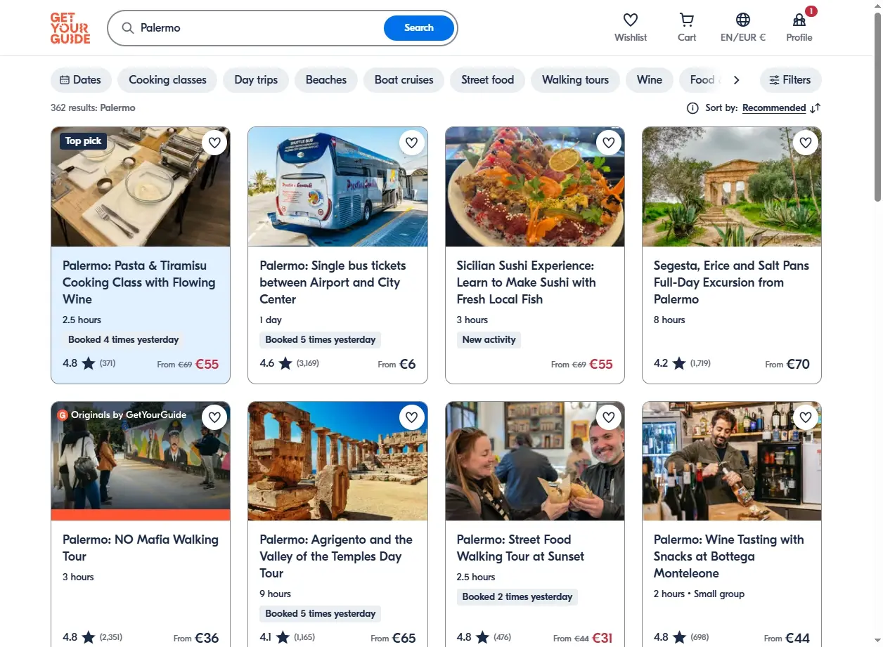 Attività e Tour a Palermo Screenshot GetYourGuide