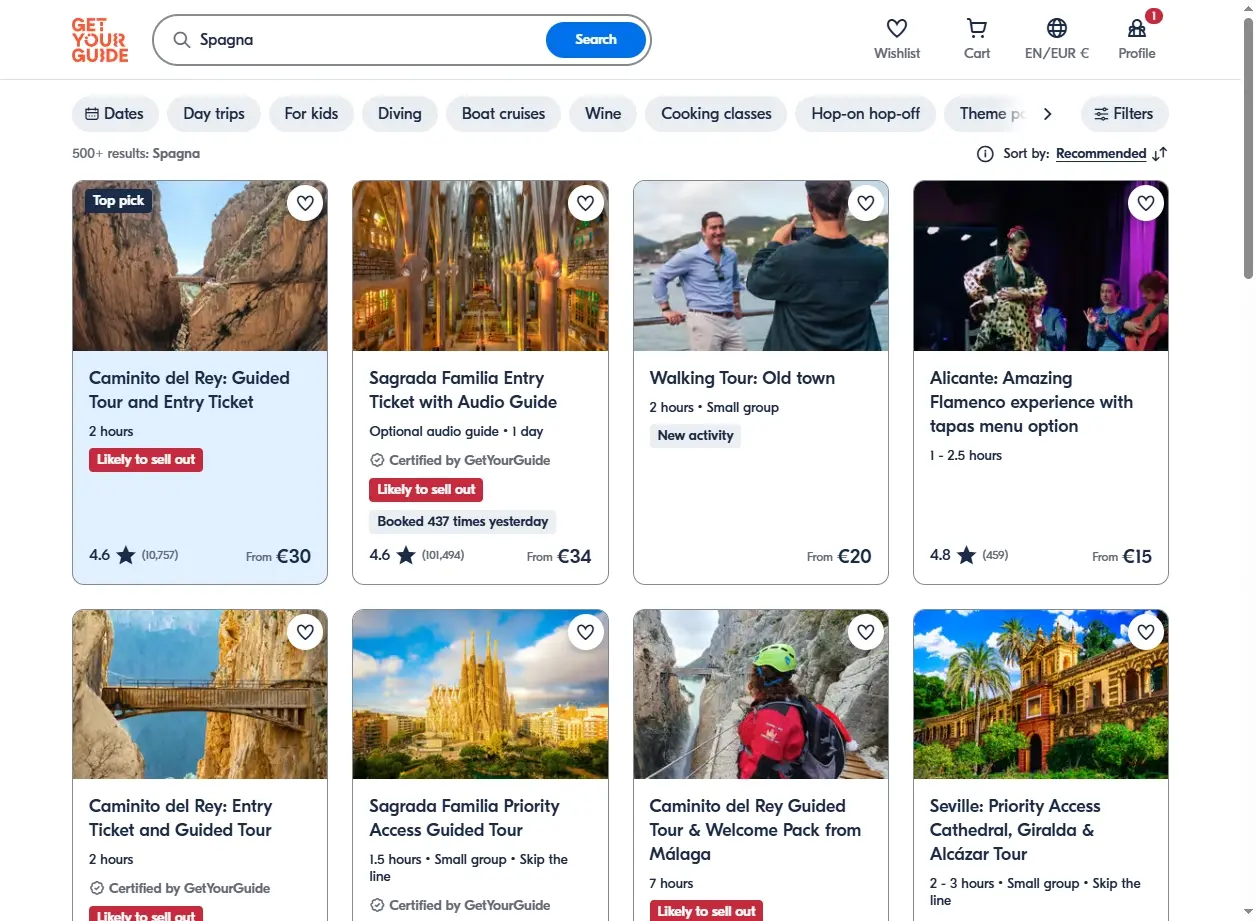 Attività e Tour in Spagna