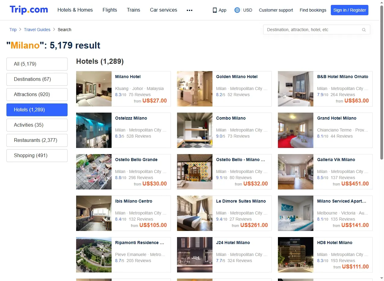 Offerte Hotel Milano Trip.com