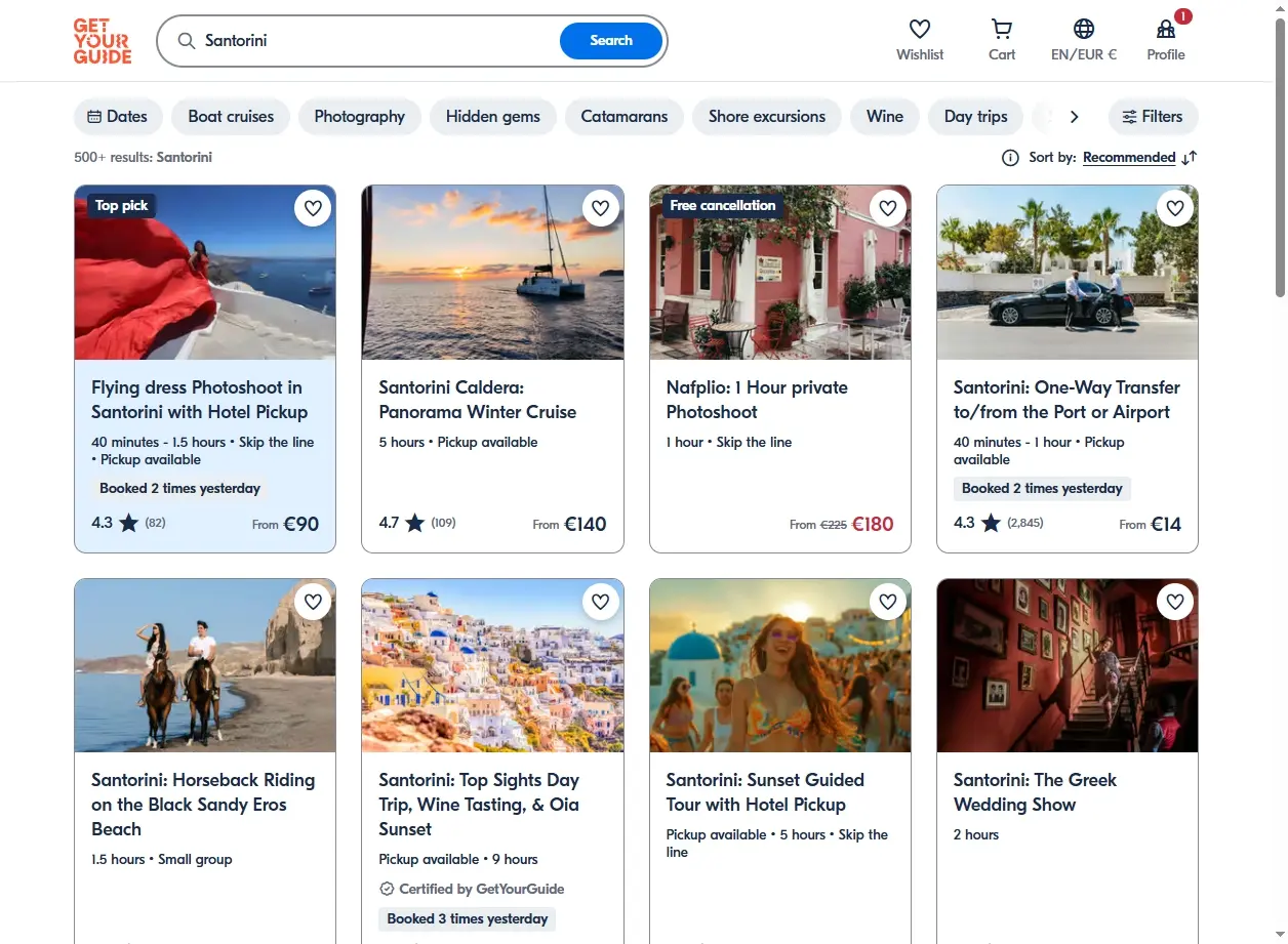 Attività e Tour a Santorini
