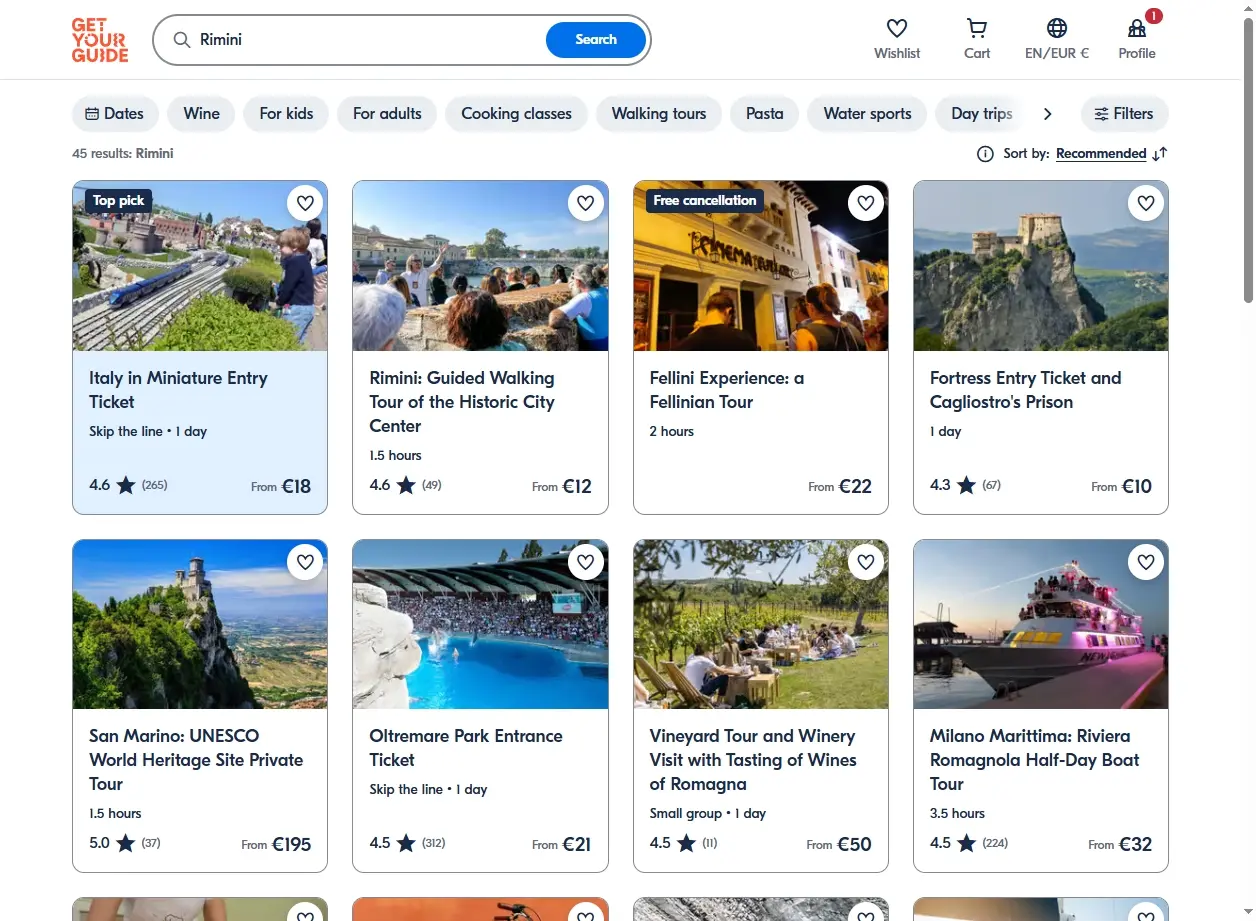 Attività e Cose da fare a Rimini e in Destinazione