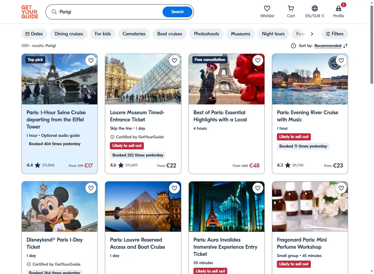 Attività e Tour a Parigi GetYourGuide