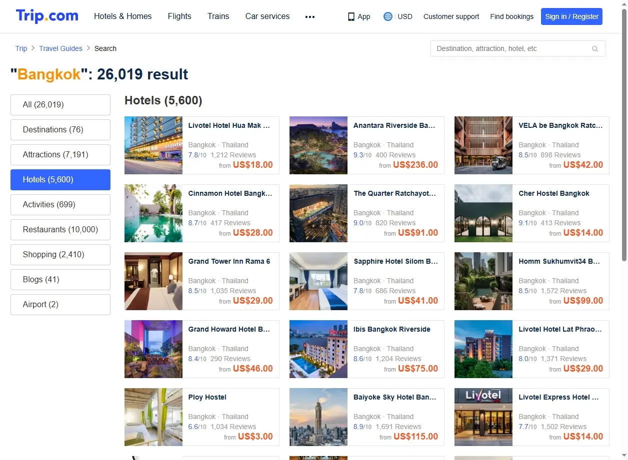 Offerte Hotel a Bangkok