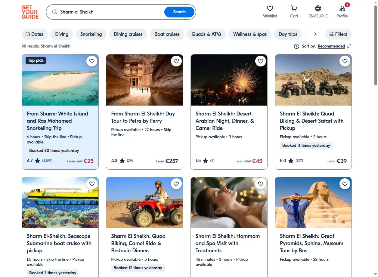 Attività e Immersioni a Sharm el Sheikh