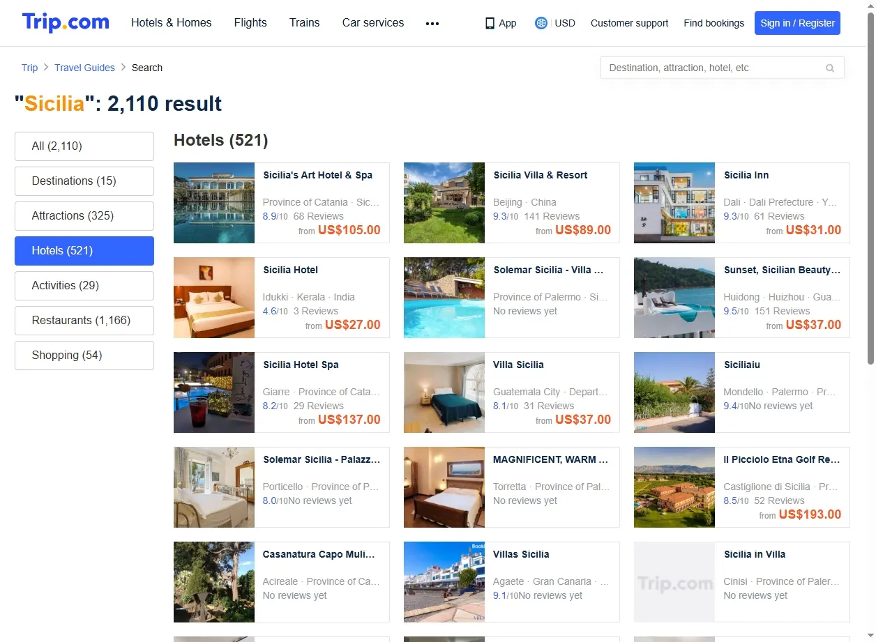Offerte Hotel e Alloggi in Sicilia