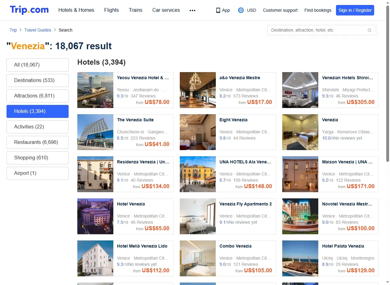 Offerte Hotel Venezia Trip.com