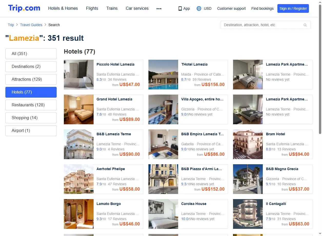 Offerte Hotel a Lamezia Terme e Dintorni