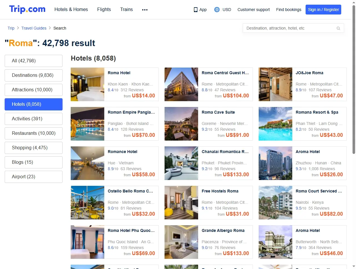 Offerte hotel a Roma con Trip.com