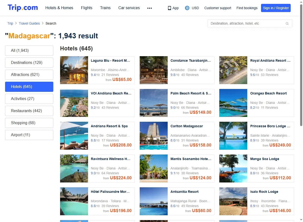 Offerte Hotel Madagascar
