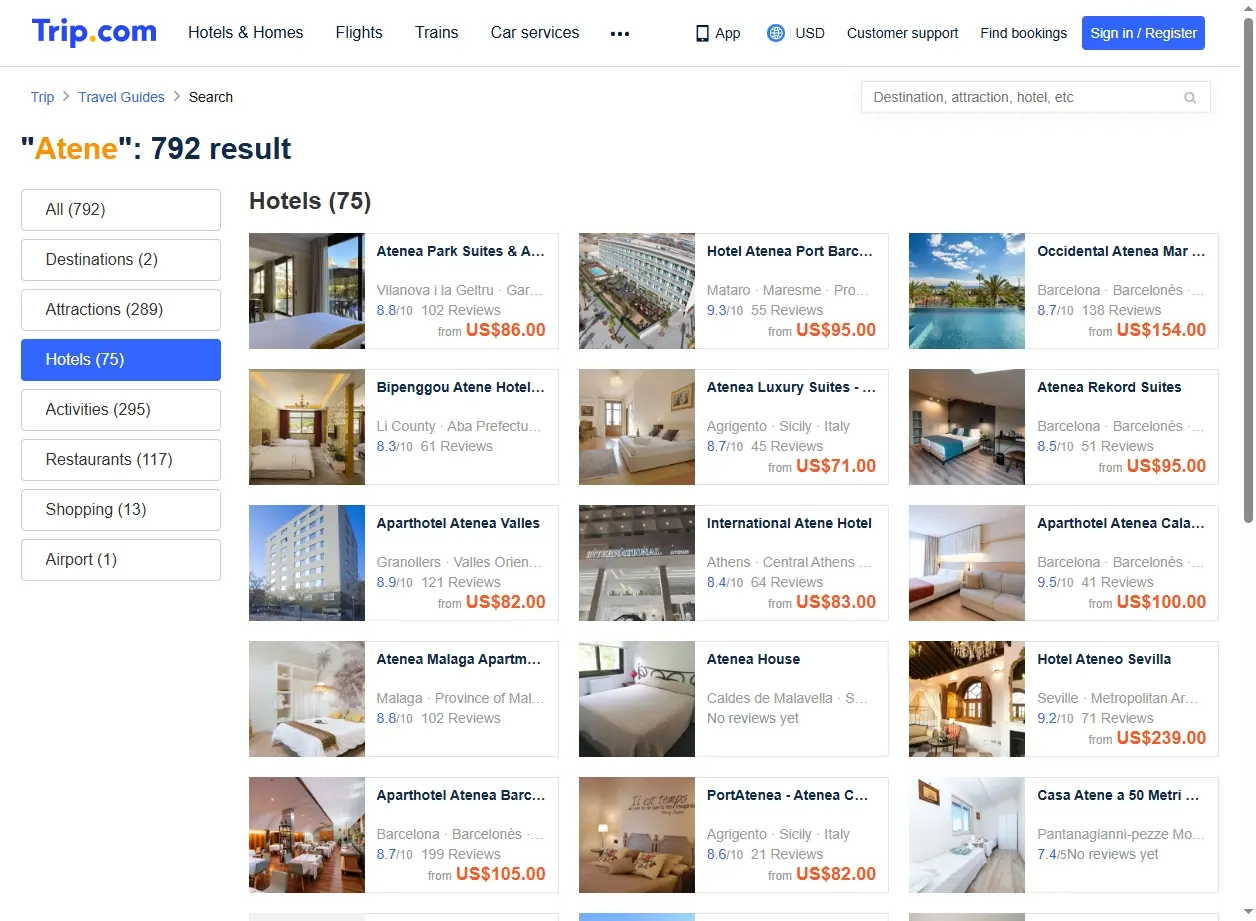 Offerte Hotel Atene Trip.com