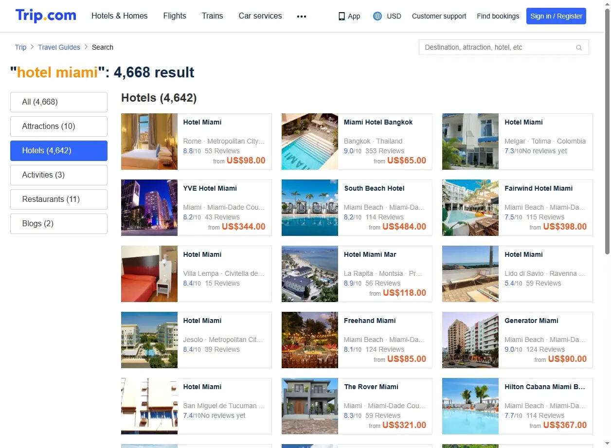 Offerte Speciali per Hotel a Miami