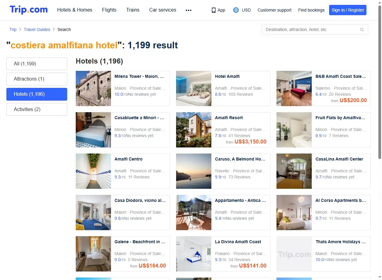 Offerte Speciali Hotel Costiera Amalfitana