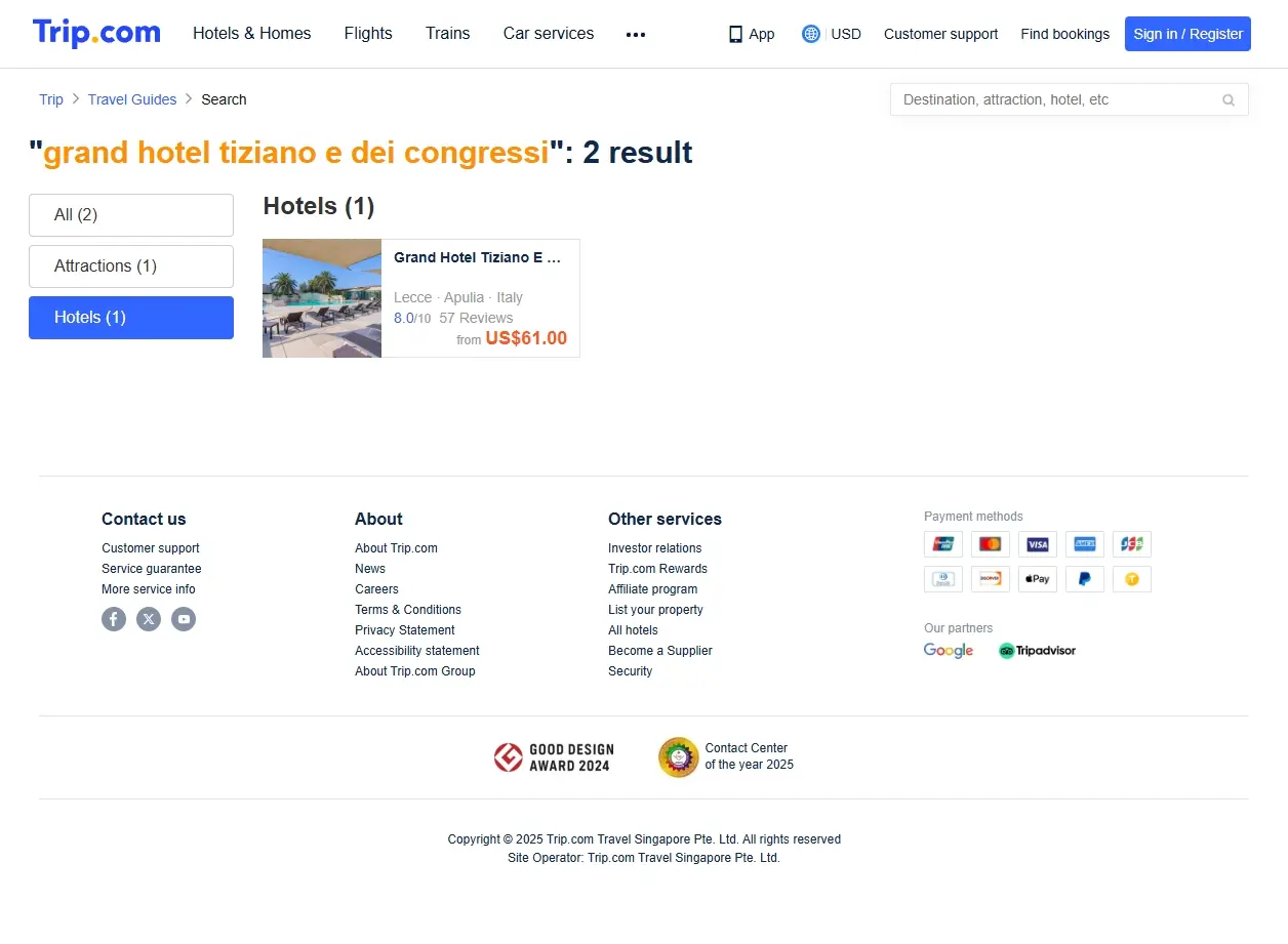 Offerte Speciali Grand Hotel Tiziano e dei Congressi