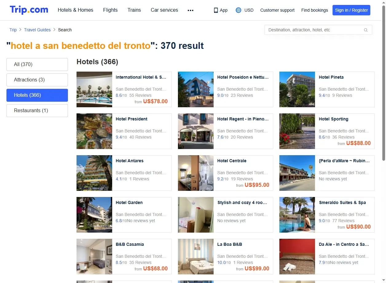 Offerte Speciali per Hotel a San Benedetto del Tronto