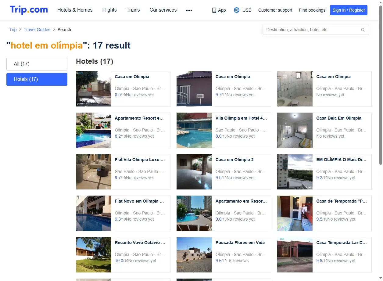 Offerte speciali su hotel em Olímpia