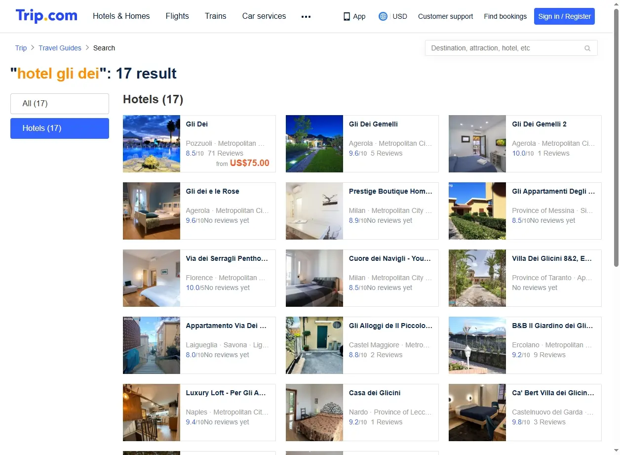 Offerte speciali per Hotel Gli Dei e altri hotel