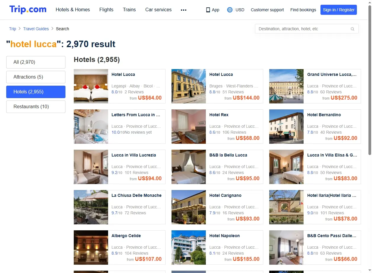 Offerte speciali hotel Lucca