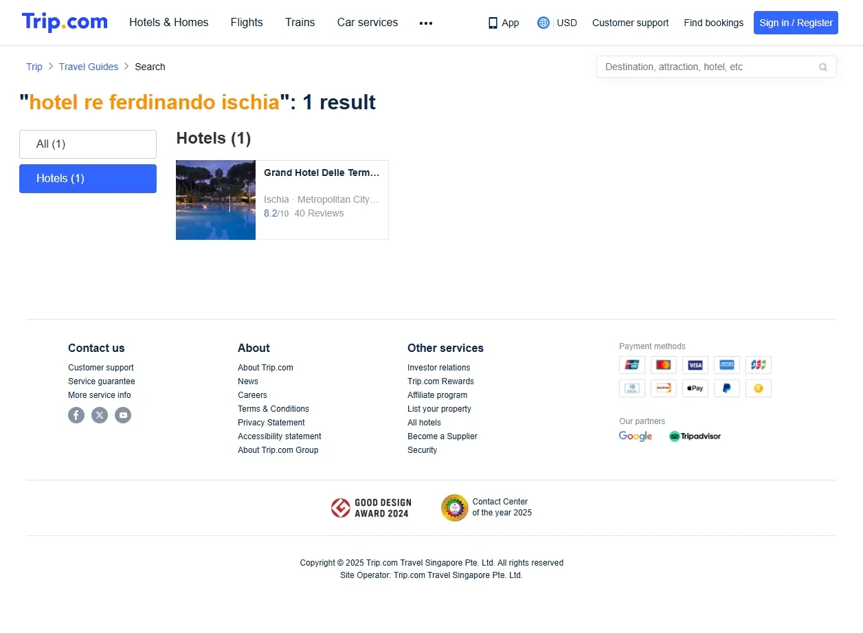 Offerte speciali per Hotel Re Ferdinando Ischia