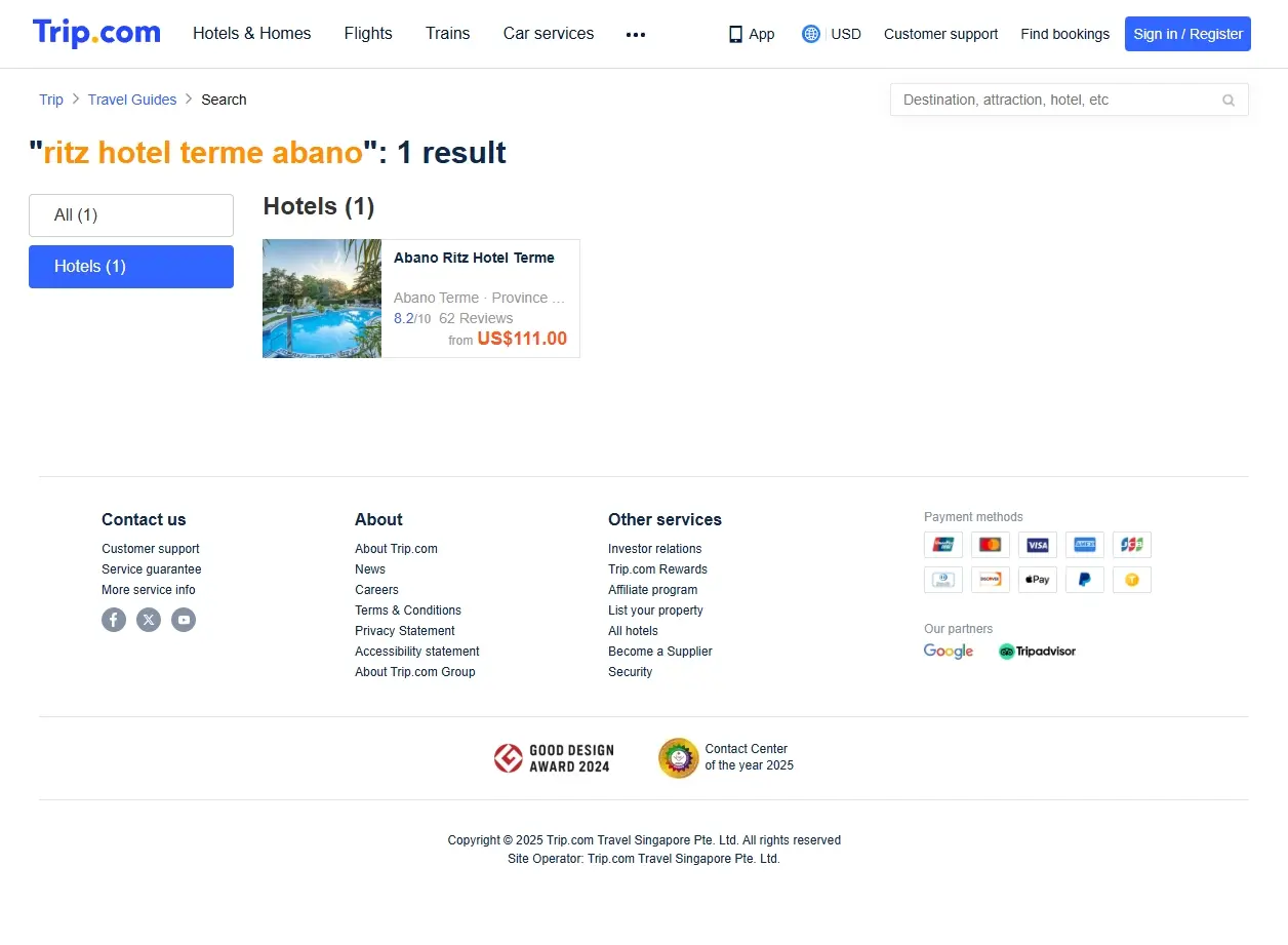 Offerte speciali per il Ritz Hotel Terme Abano