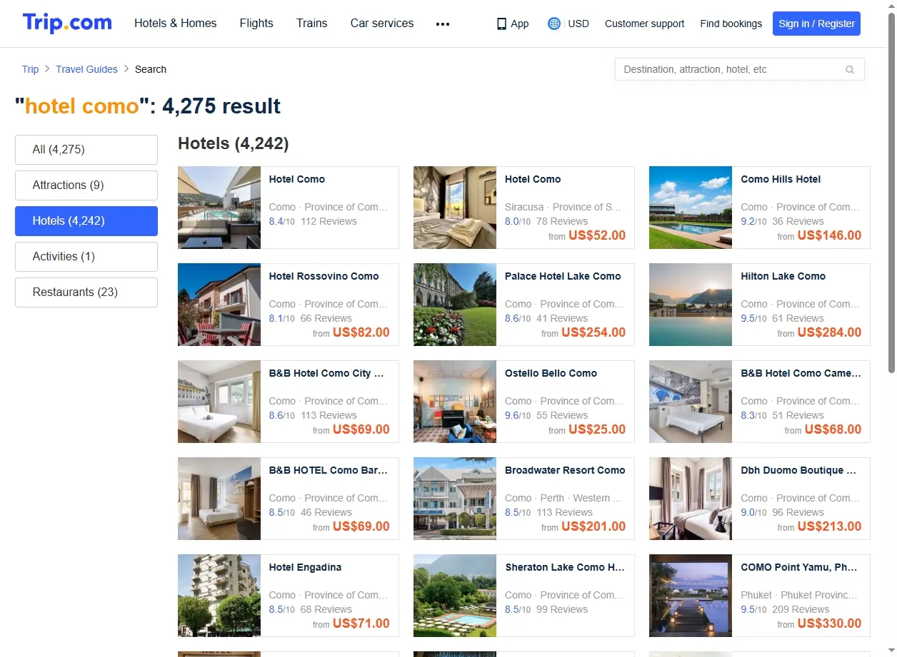 Offerte Speciali Hotel Como