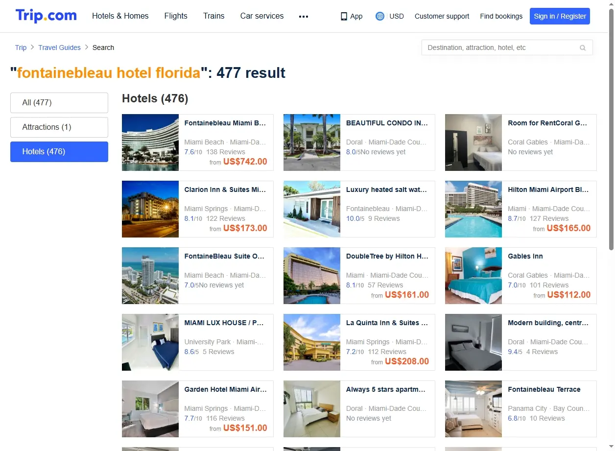 Offerte speciali per il Fontainebleau Hotel Florida