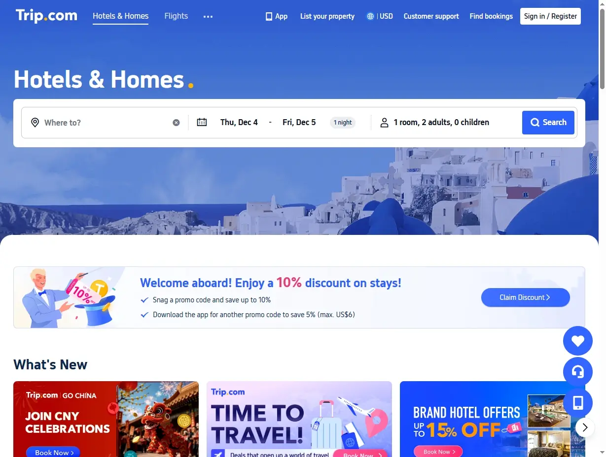 Schermata di offerte speciali per Hotel Baia di Diamante