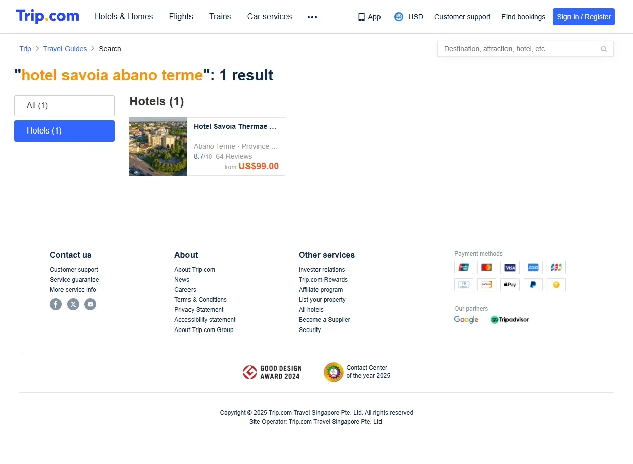 Offerte Speciali Hotel Savoia Abano Terme