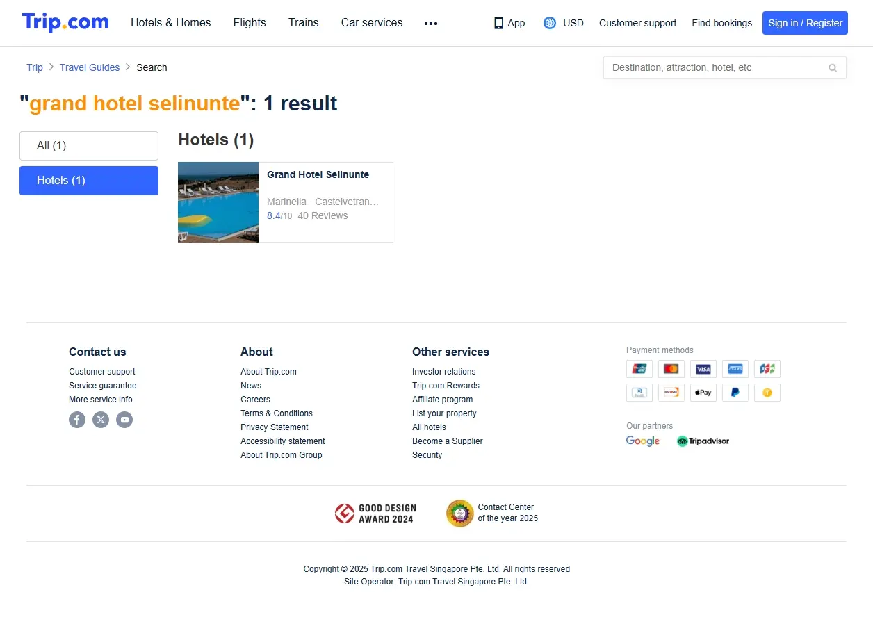 Offerte Grand Hotel Selinunte su Trip.com